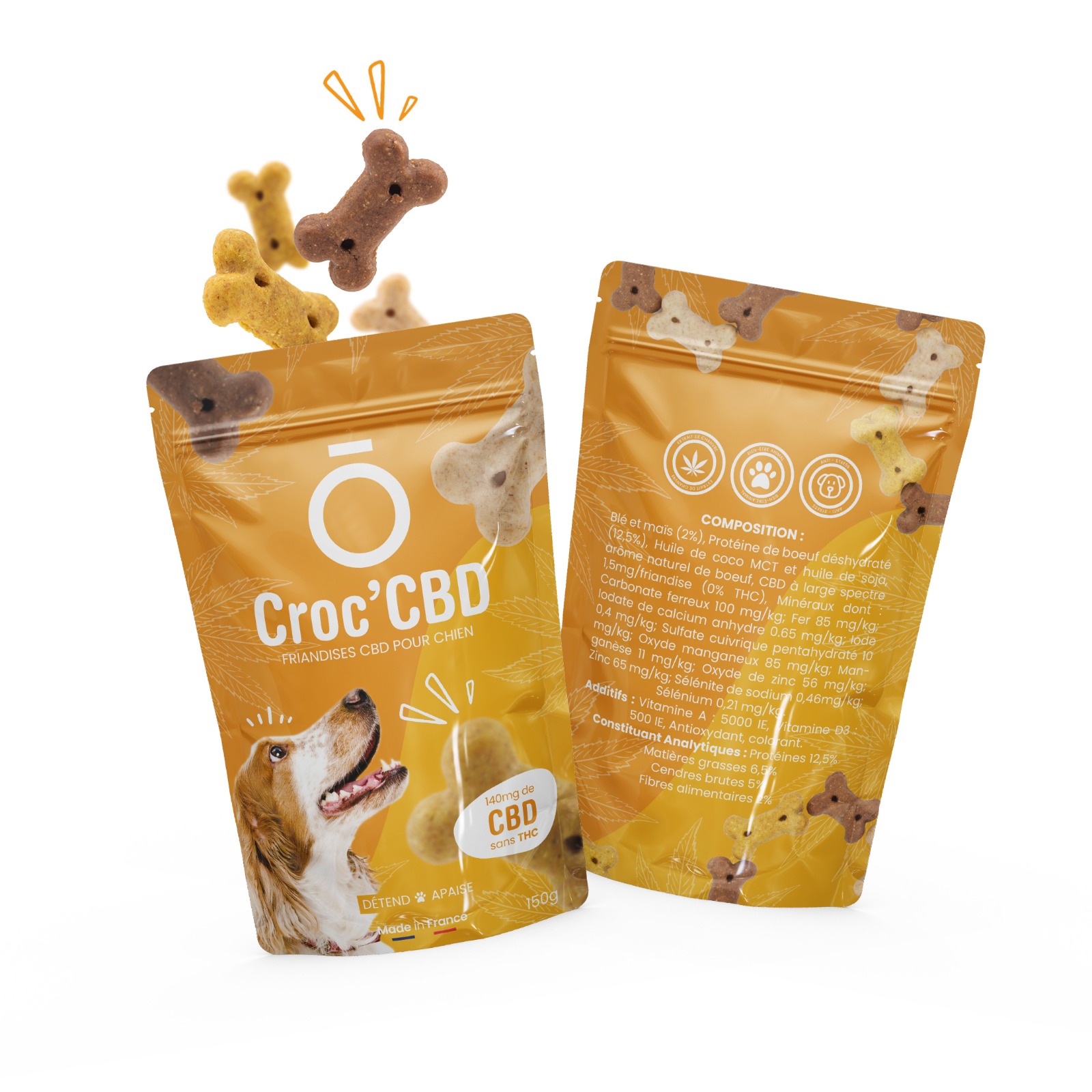 Croquettes CBD pour chiens : Croc'CBD