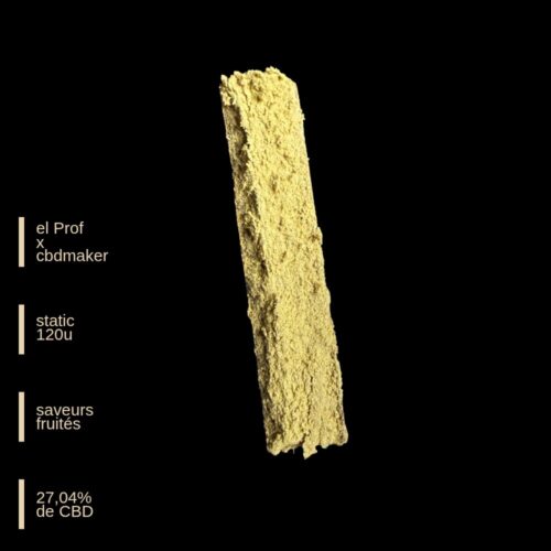 Static 120u Apple Pie – Résine CBD Premium par El Professeur x CBDMaker